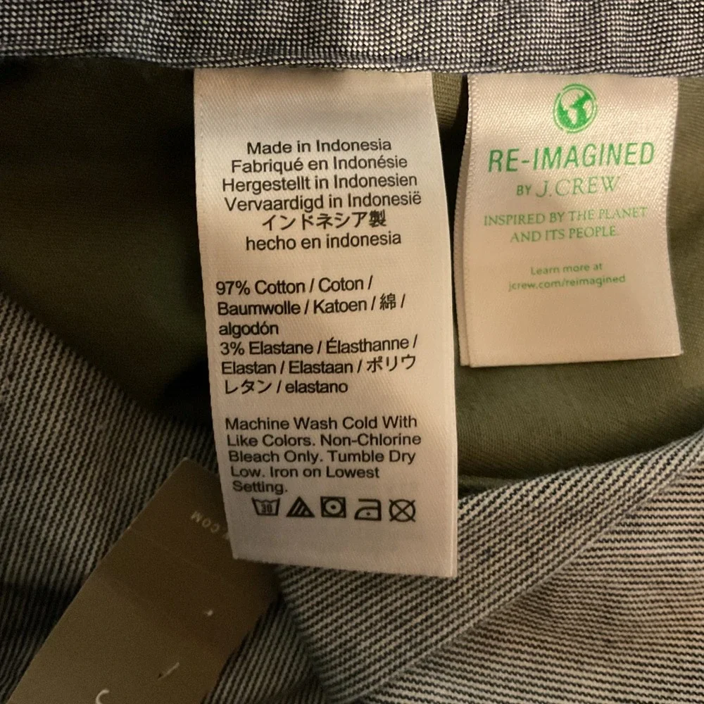 J. Crew Men's Slim-Fit Stretch Chino Classic Casual Flat Front Pants Sz  W30 L30